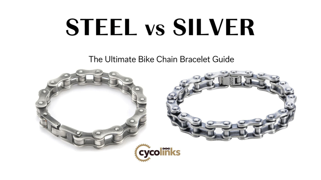 Steel vs Silver Bike Chain Bracelets | Cycolinks