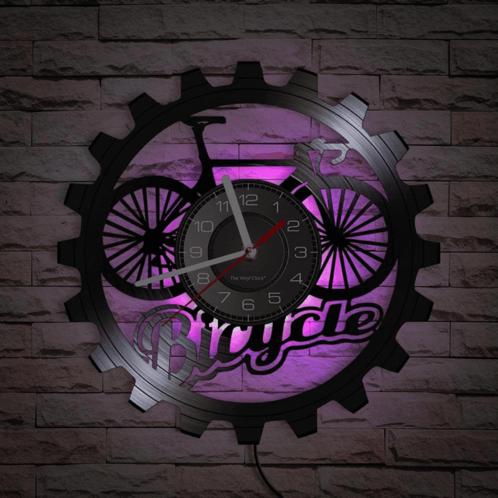 Bicycle Clocks Collection - Premium Vinyl Wooden Custom Brand Vintage Bicycle Wall Clocks for Cyclists