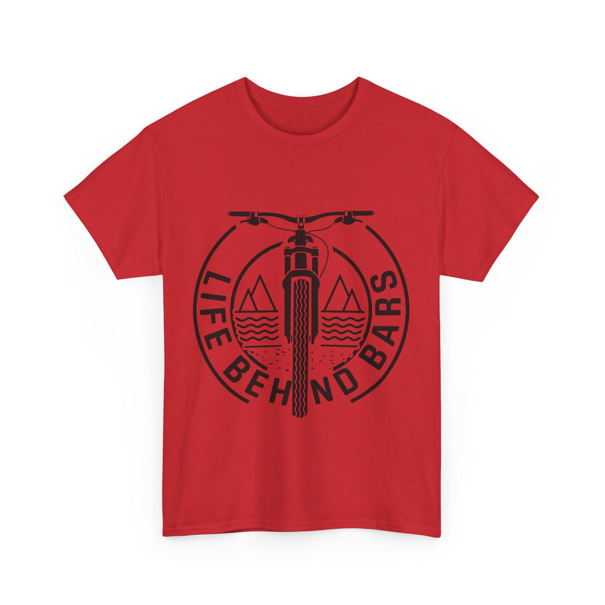 Life Behind Bars Cycling T-Shirt in Red colour