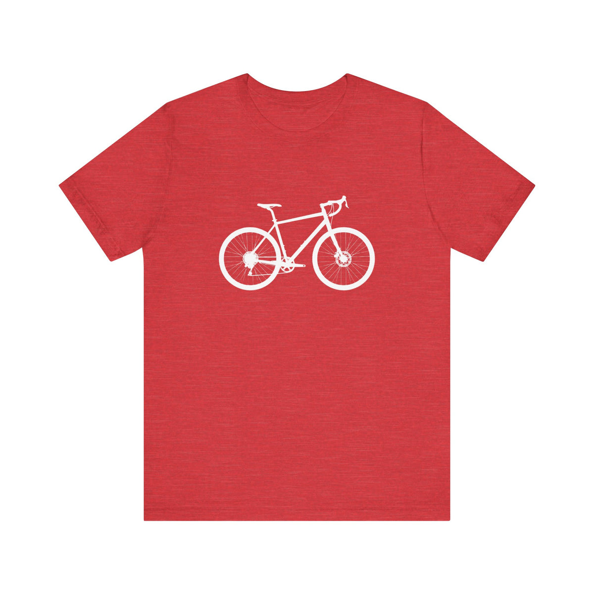 Gravel Bike Silhouette T-Shirt in Heather Red colour