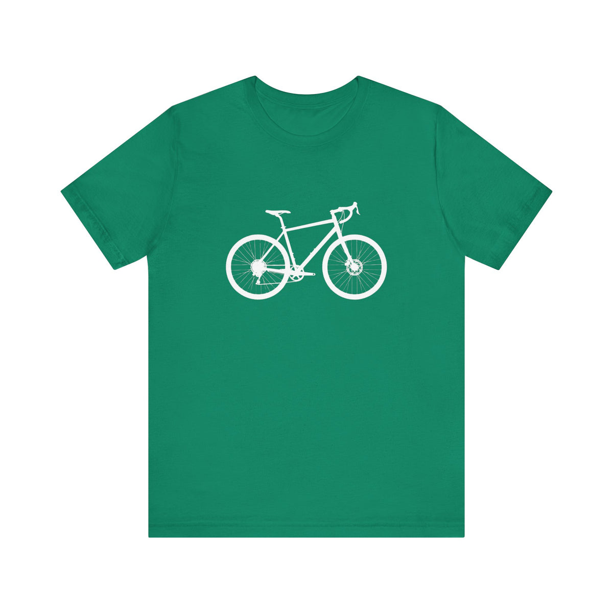 Gravel Bike Silhouette T-Shirt in Kelly colour