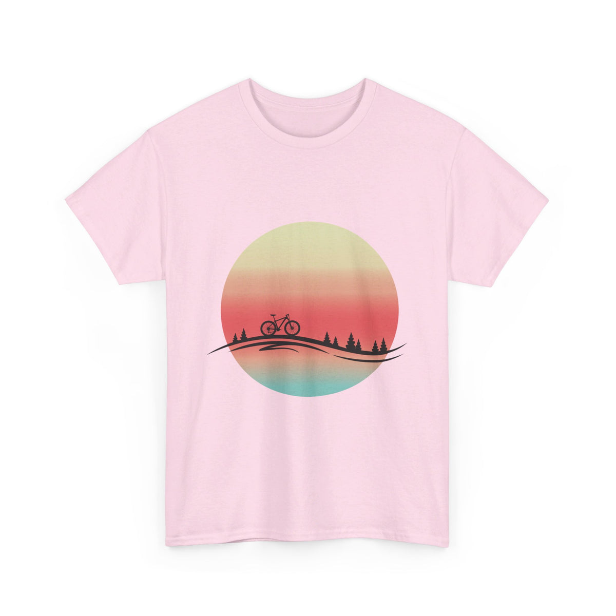 Sunset Cycle T-Shirt in Light Pink colour