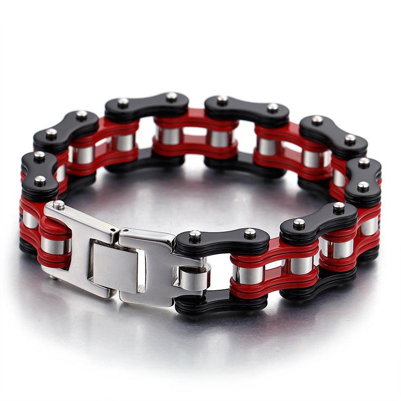 Cycolinks Red/Black Mens Bike Bracelet