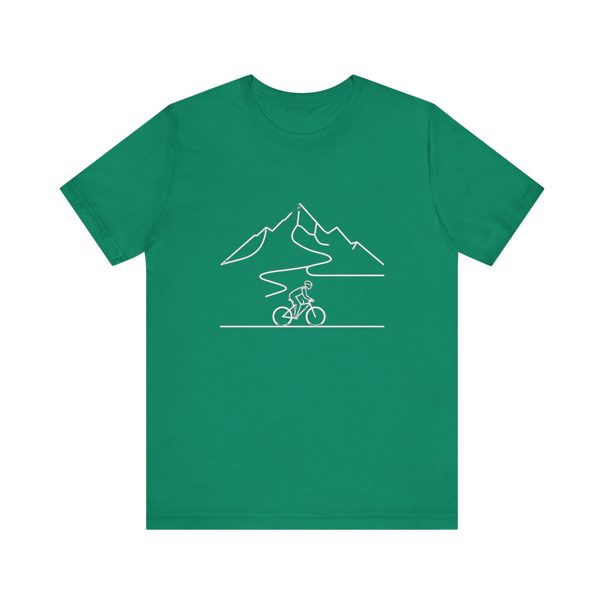 Cycling Trail Landscape T-Shirt in Kelly colour