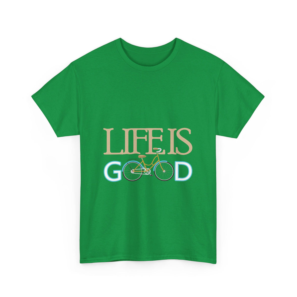 Life Is Good T-Shirt in Irish Green colour