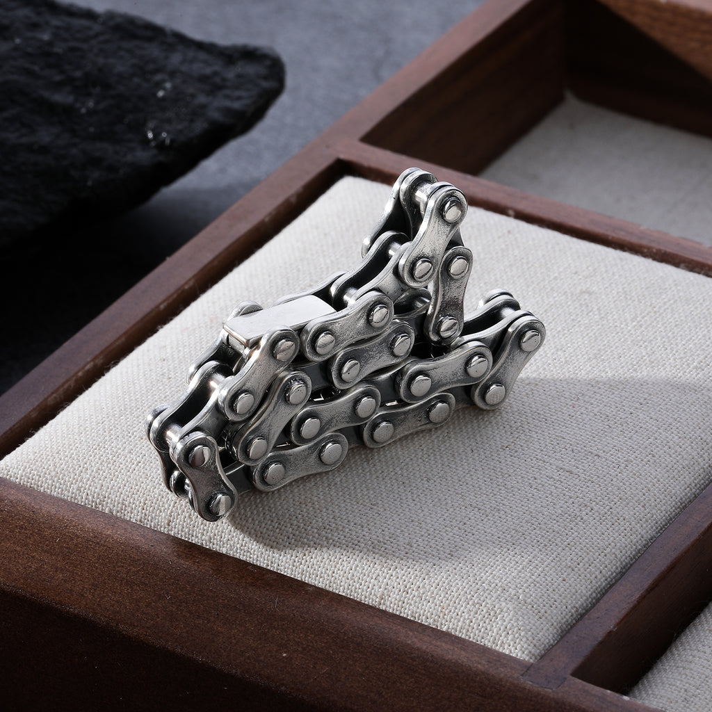 Heavy Weight Sterling Silver Bike Chain - 44.8g Premium Feel