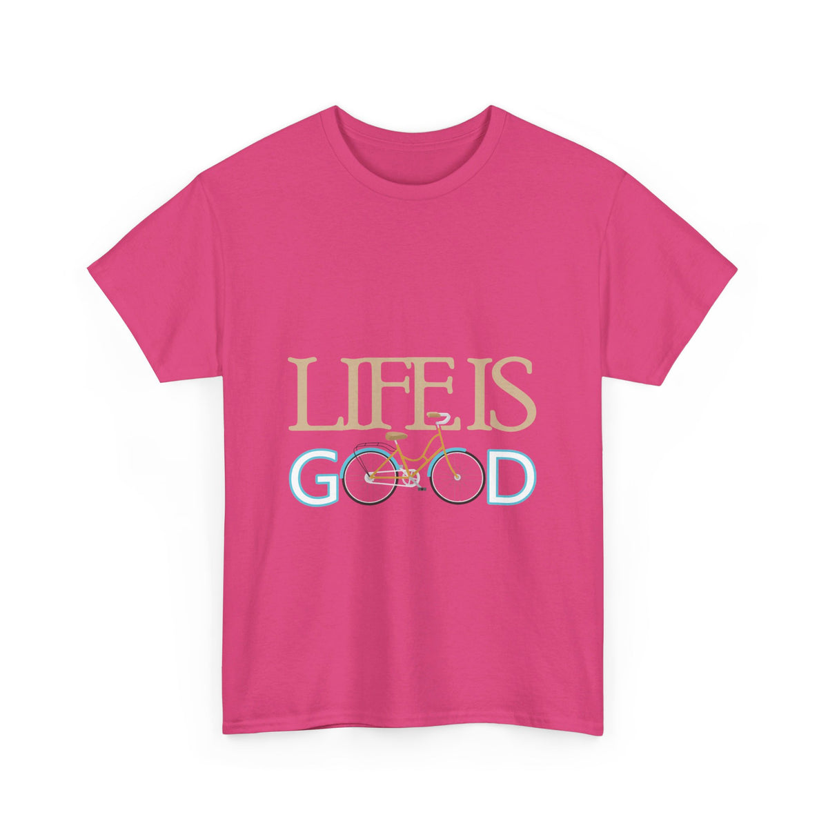 Life Is Good T-Shirt in Heliconia colour