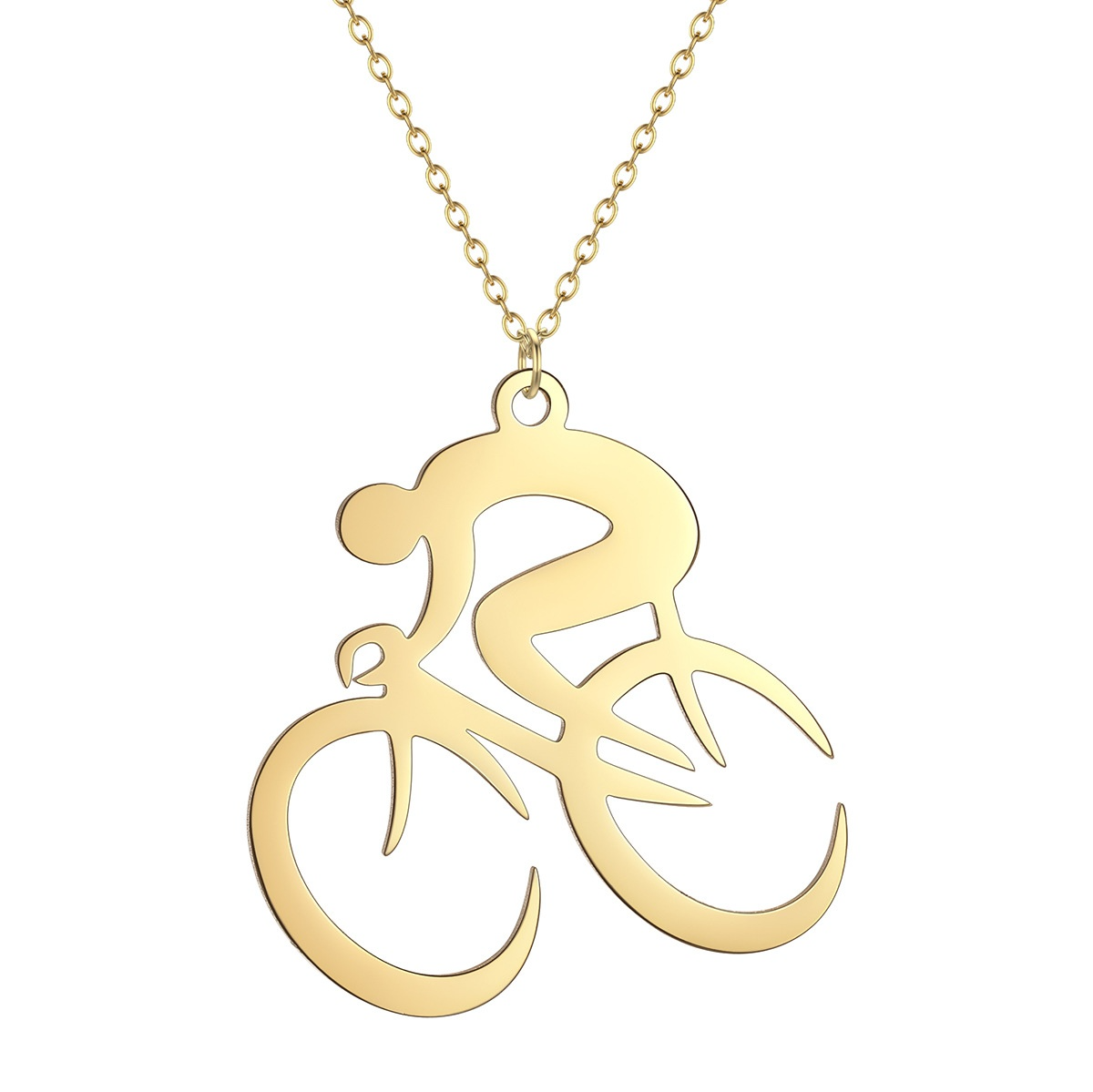 Cycolinks Velocity Bicycle Pendant gold