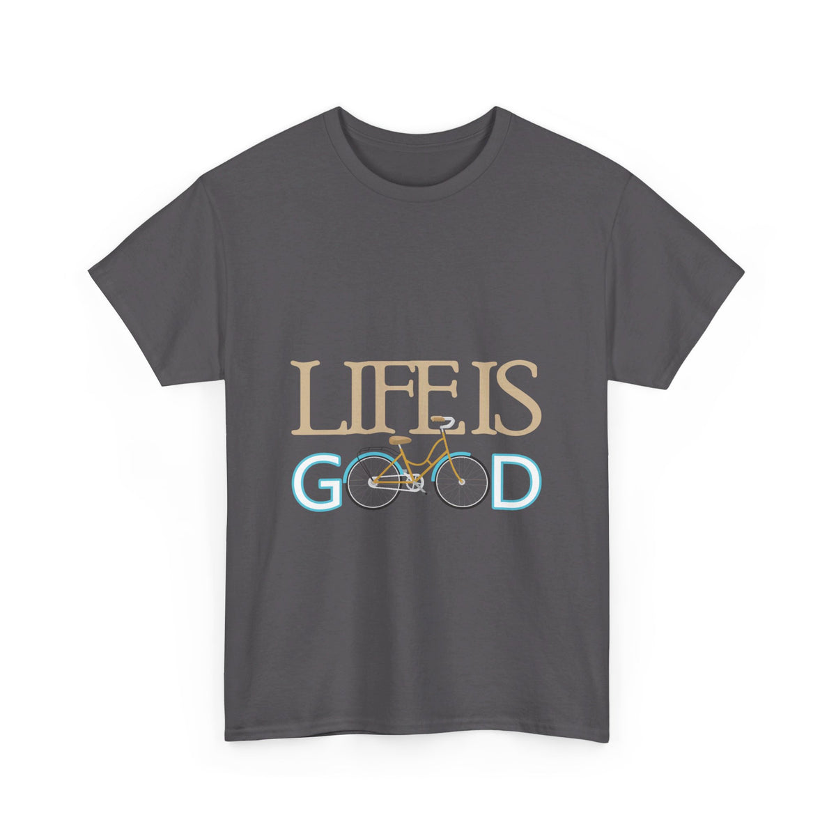 Life Is Good T-Shirt in Charcoal colour