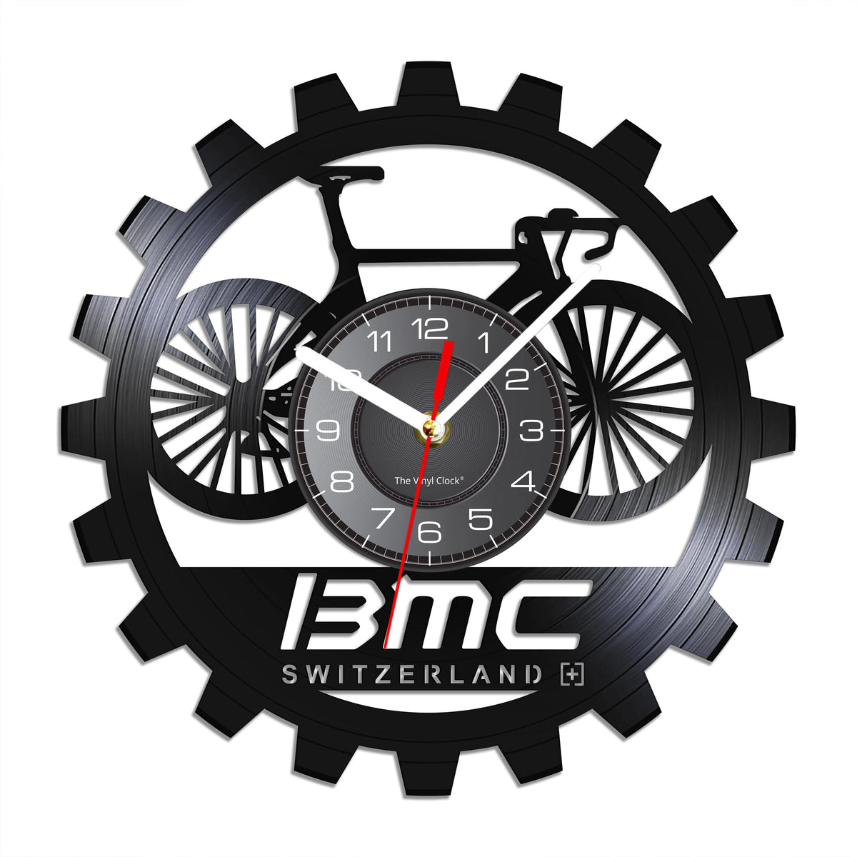 BMC Bicycle Vinyl Clock