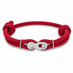 Adjustable Split Link Bracelet with a sliding cord closure