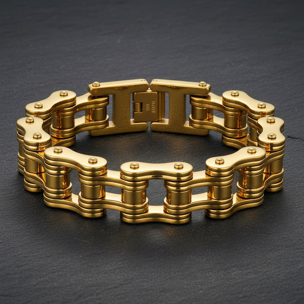 Cycolinks Stealth Gold Bike Chain Bracelet 16mm | Cycolinks