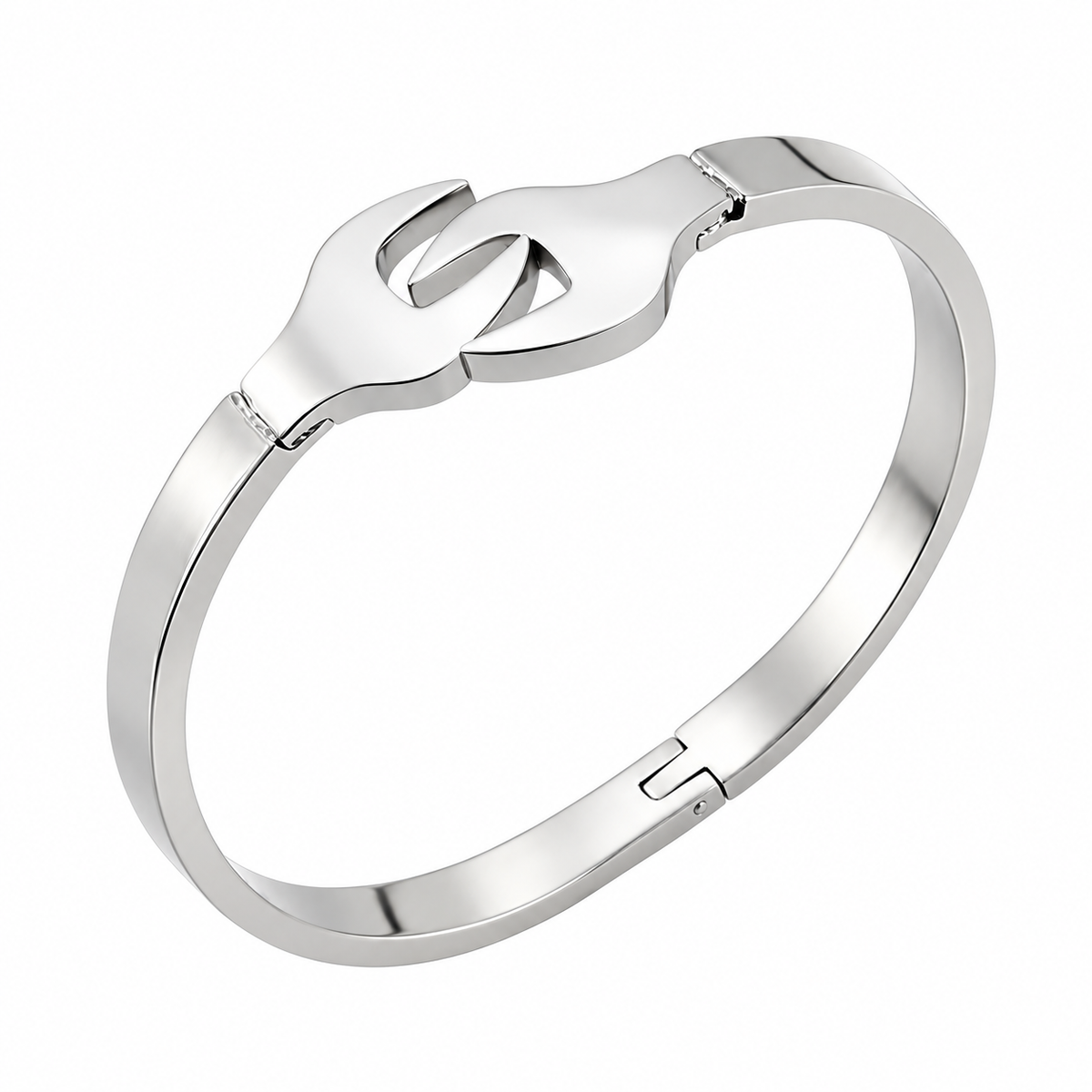 Cycolinks Stainless Steel Wrench Bangle — Silver