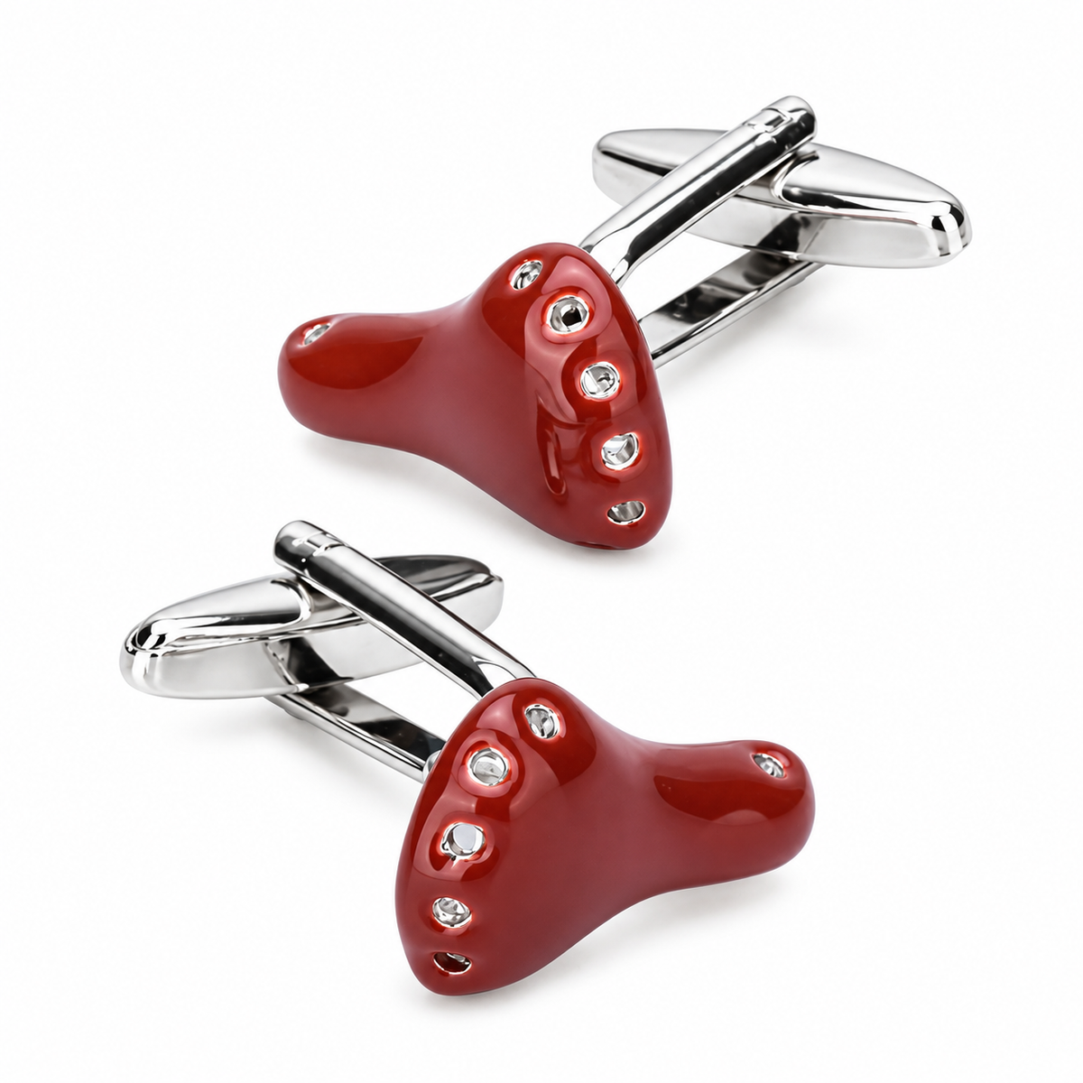 Cycolinks Vintage Bicycle Seat Cufflinks — product photograph on white background