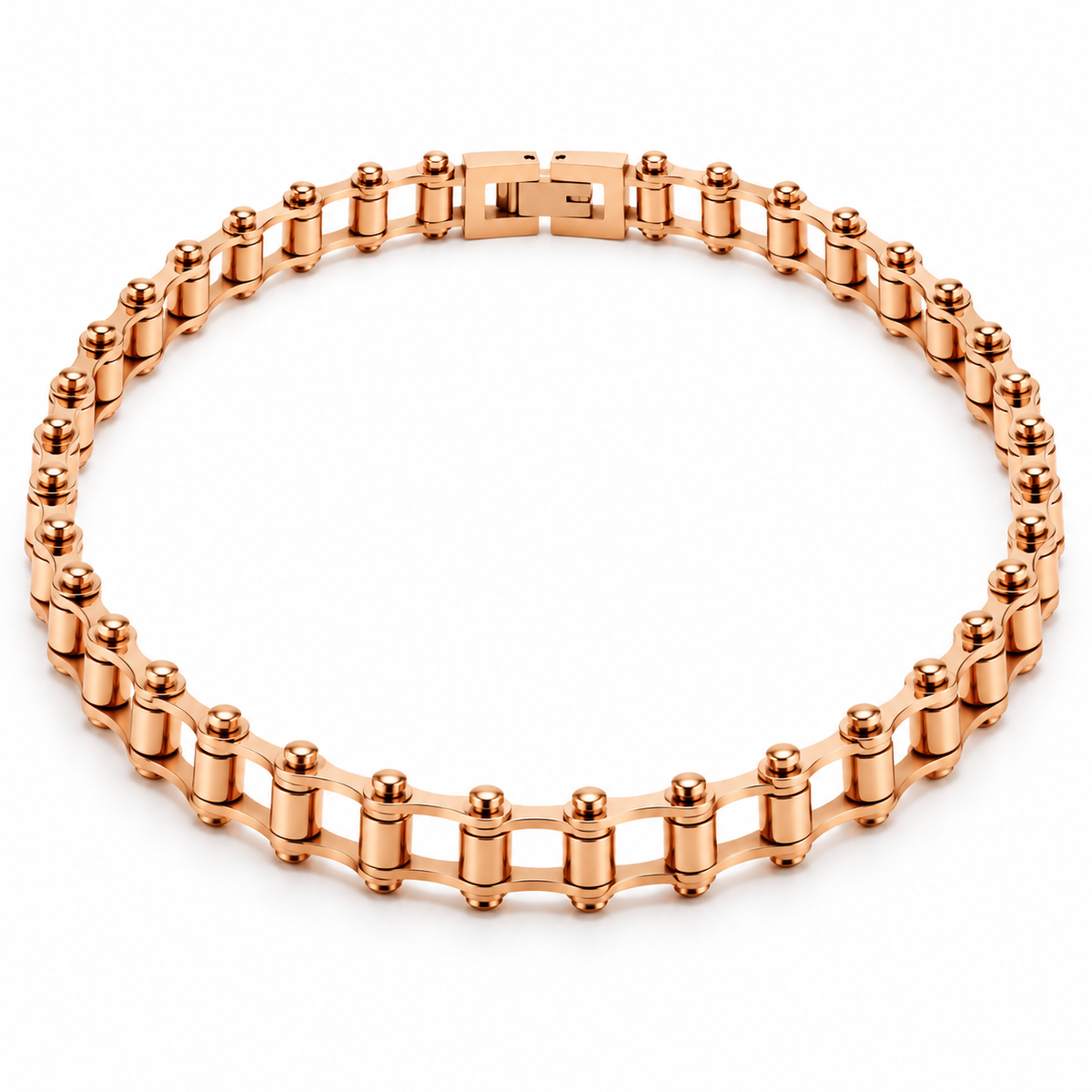 7mm Bike Chain Necklace in Rose Gold colour