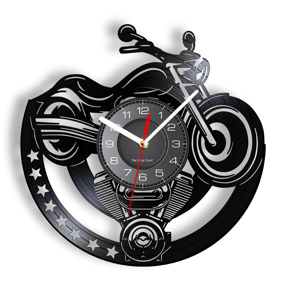 Cycolinks Motorcycle Star Vinyl Clock - Cycolinks
