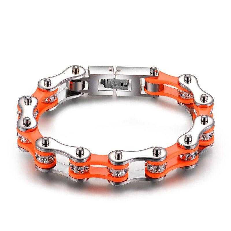 Cycolinks Orange/Silver Crystal Bracelet - Cycolinks