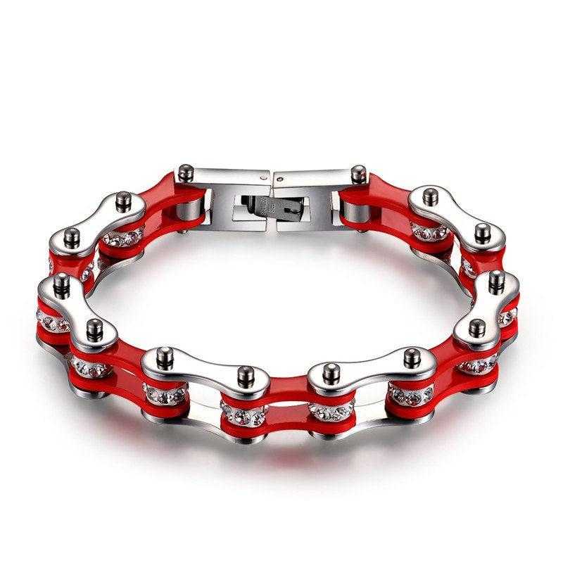 Cycolinks Red/Silver Crystal Bracelet - Cycolinks