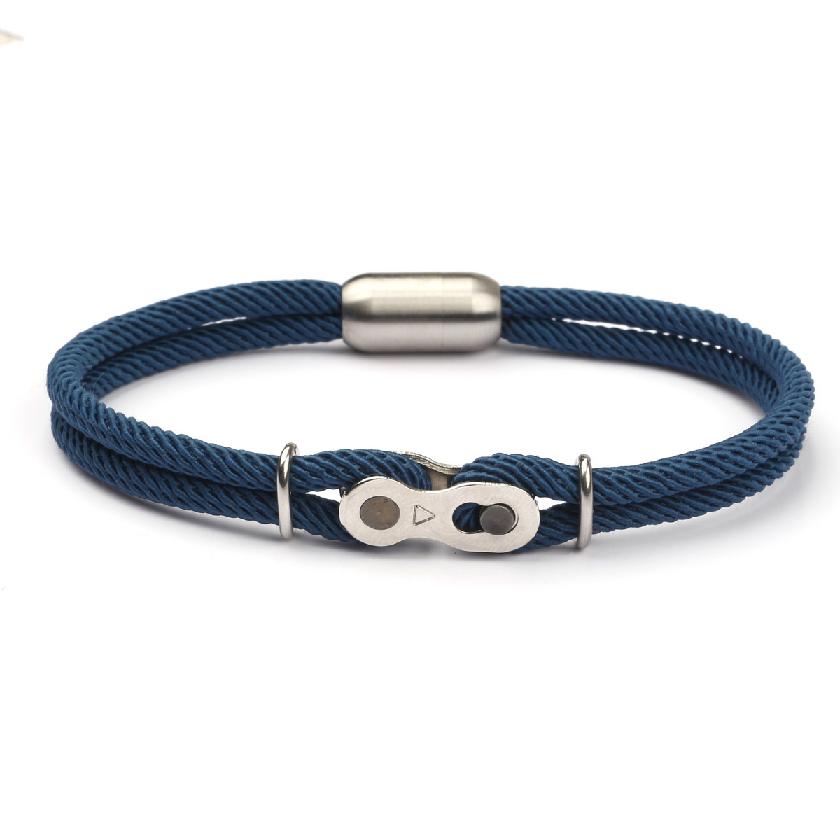 Split Link Bracelet — Magnetic Clasp in Navy Blue colour