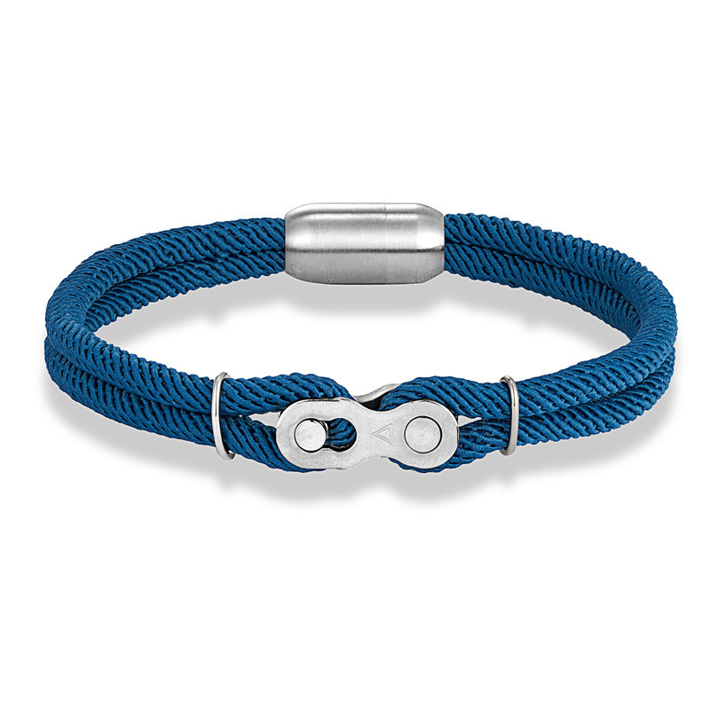 Split Link Bracelet — Magnetic Clasp in Blue colour