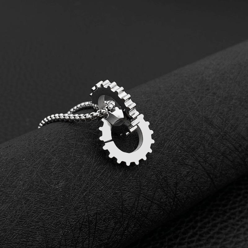 Cycolinks Titanium Steel Gear Cog Necklace - Cycolinks