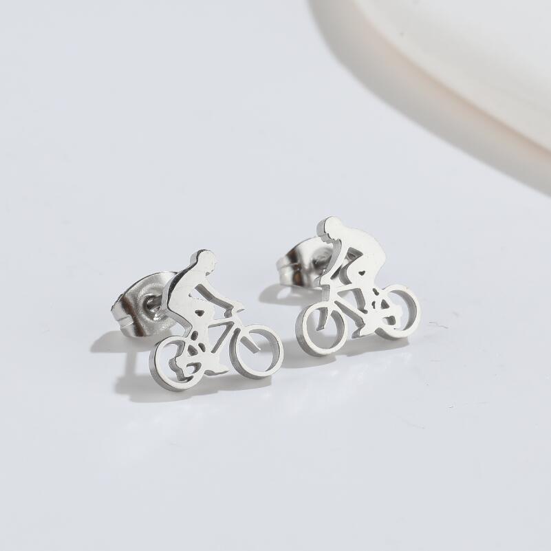 Cycolinks Titanium Steel Cycling Stud Earrings BOGOF - Cycolinks