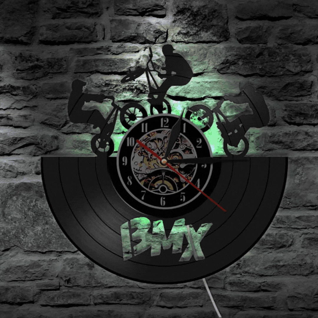 BMX Vintage Vinyl Clock