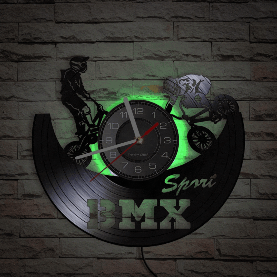 BMX Sport Vinyl Clock