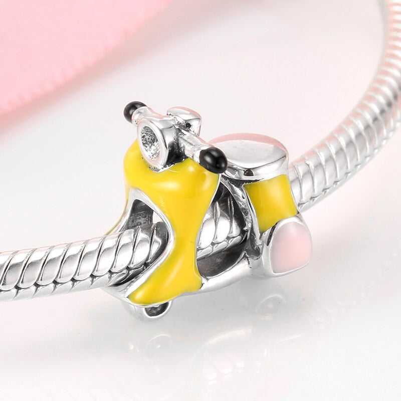 925 Sterling Silver Mod Scooter Bead Charm
