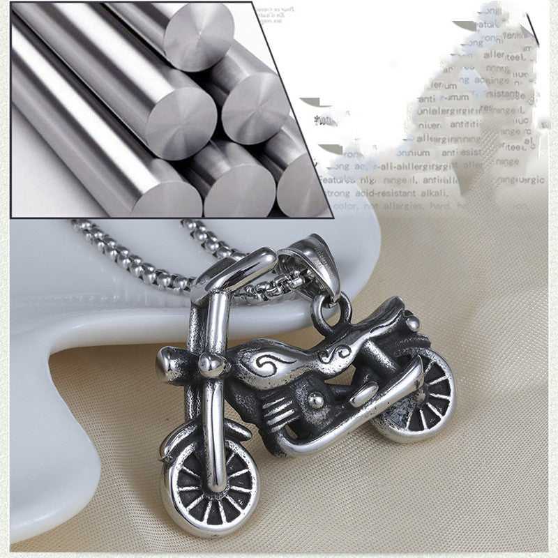 Cycolinks Retro Stainless Steel Motorcycle Necklace - Cycolinks