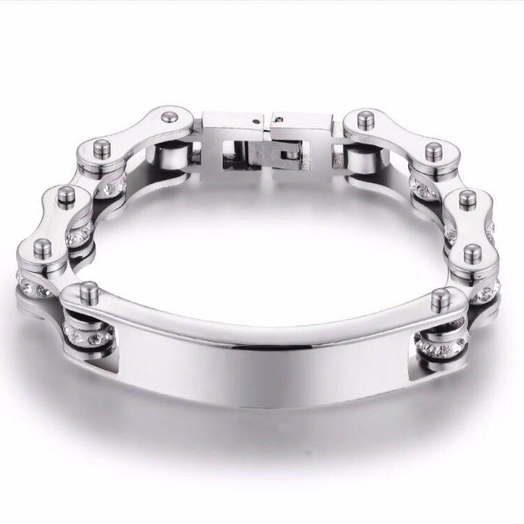 Cycolinks Custom 10mm Crystal Personalised ID Bracelet - Cycolinks