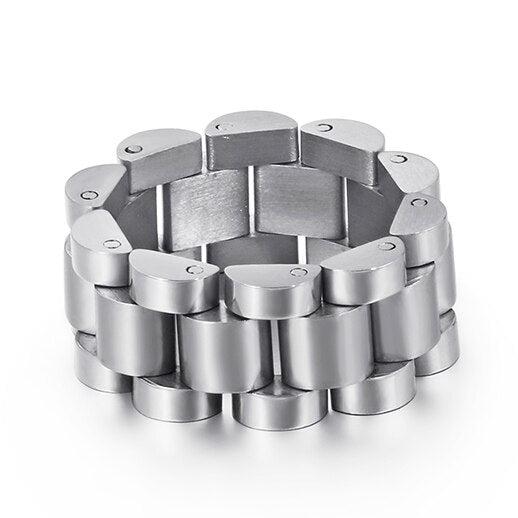 10mm Watchband Ring in Silver colour