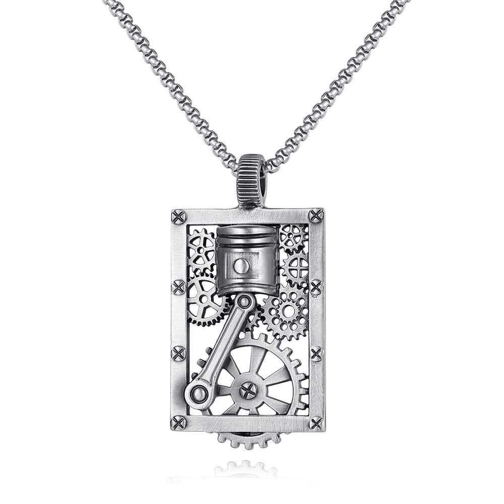 Engine Gear Pendant Necklace