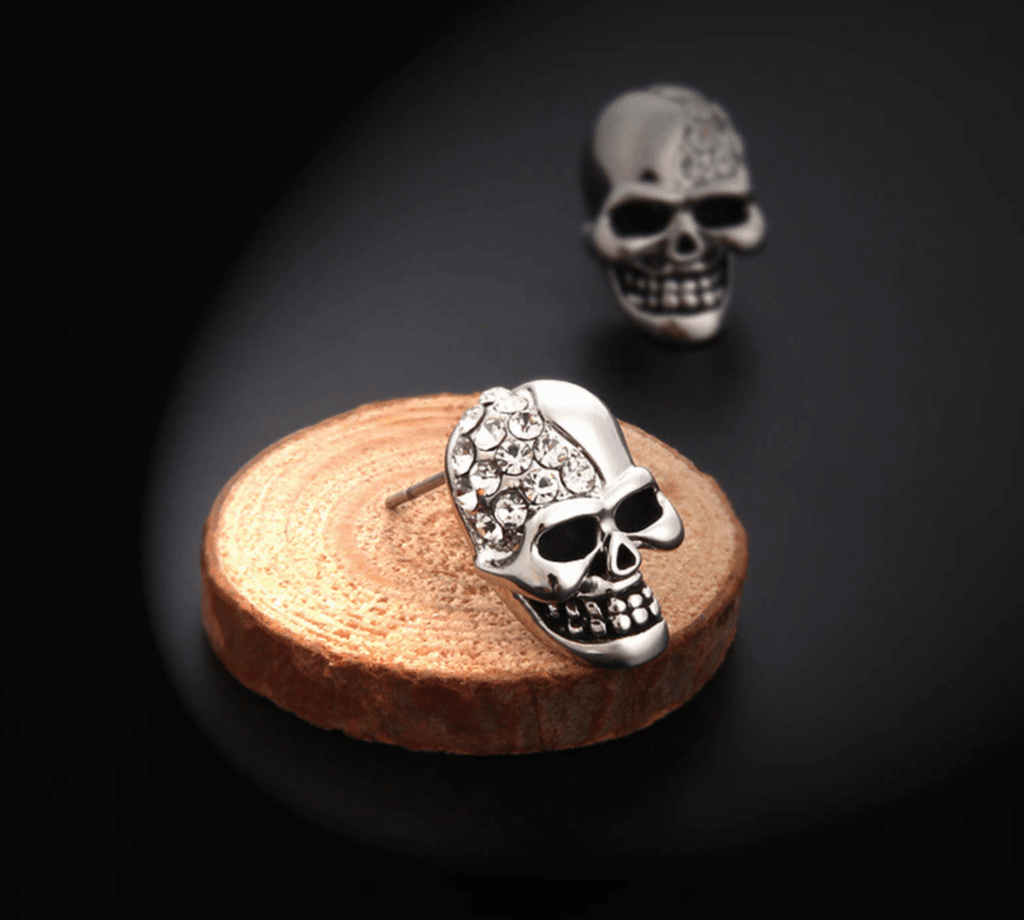 Cycolinks Skull Zircon 18k Gold-plated Earrings - Cycolinks