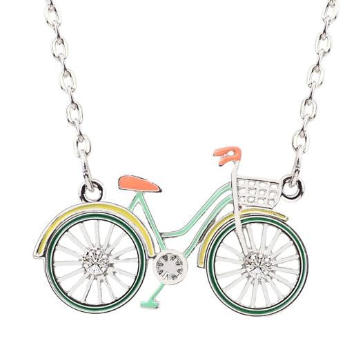 Colourful Bicycle Necklace in Green colour