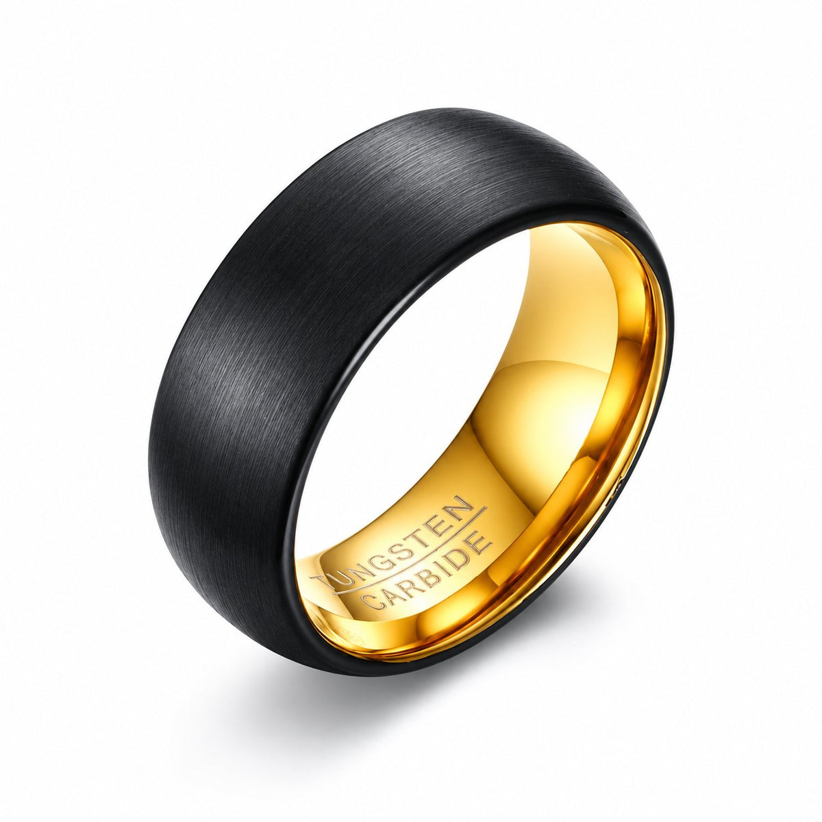Cycolinks 8mm Matte Tungsten Carbide Ring on a white background