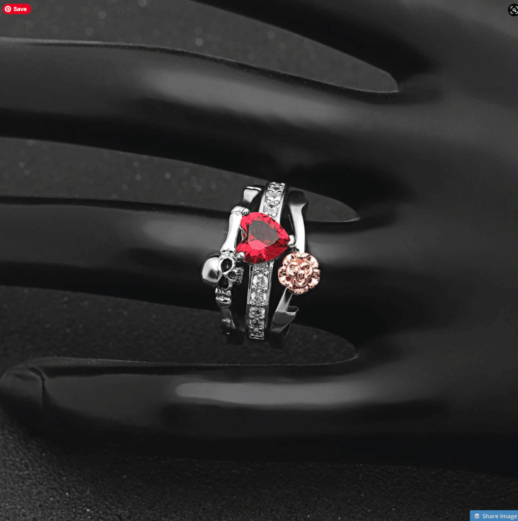 Cycolinks Skull & Rose Combination Ring - Cycolinks