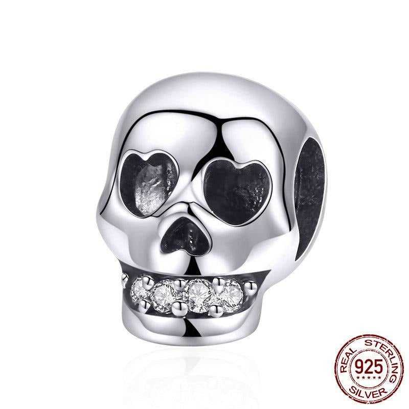 925 Sterling Silver Skull Charm