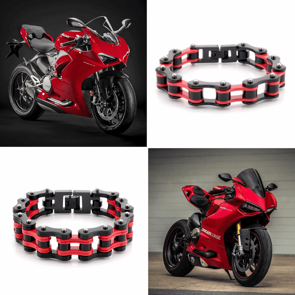 Cycolinks Ducati Red Bike Chain Bracelet BOGOF - Cycolinks