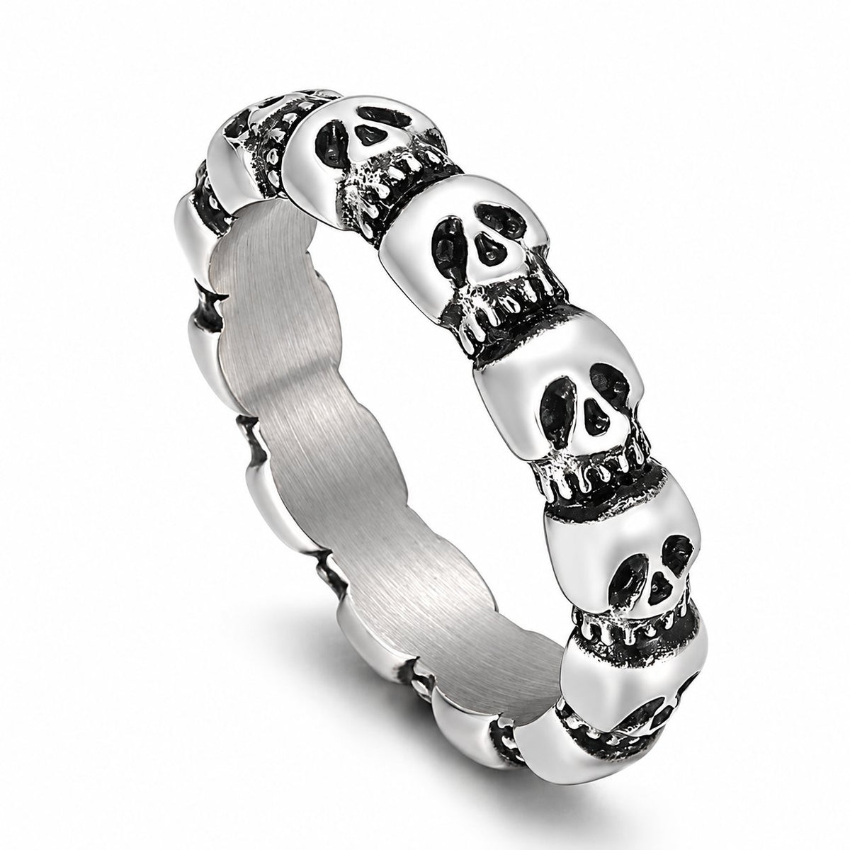 Cycolinks 5mm Skull Band Ring on a white background