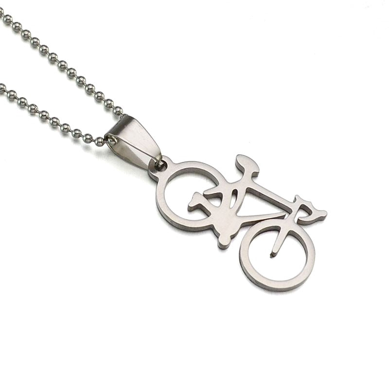 Road Bicycle Outline Necklace