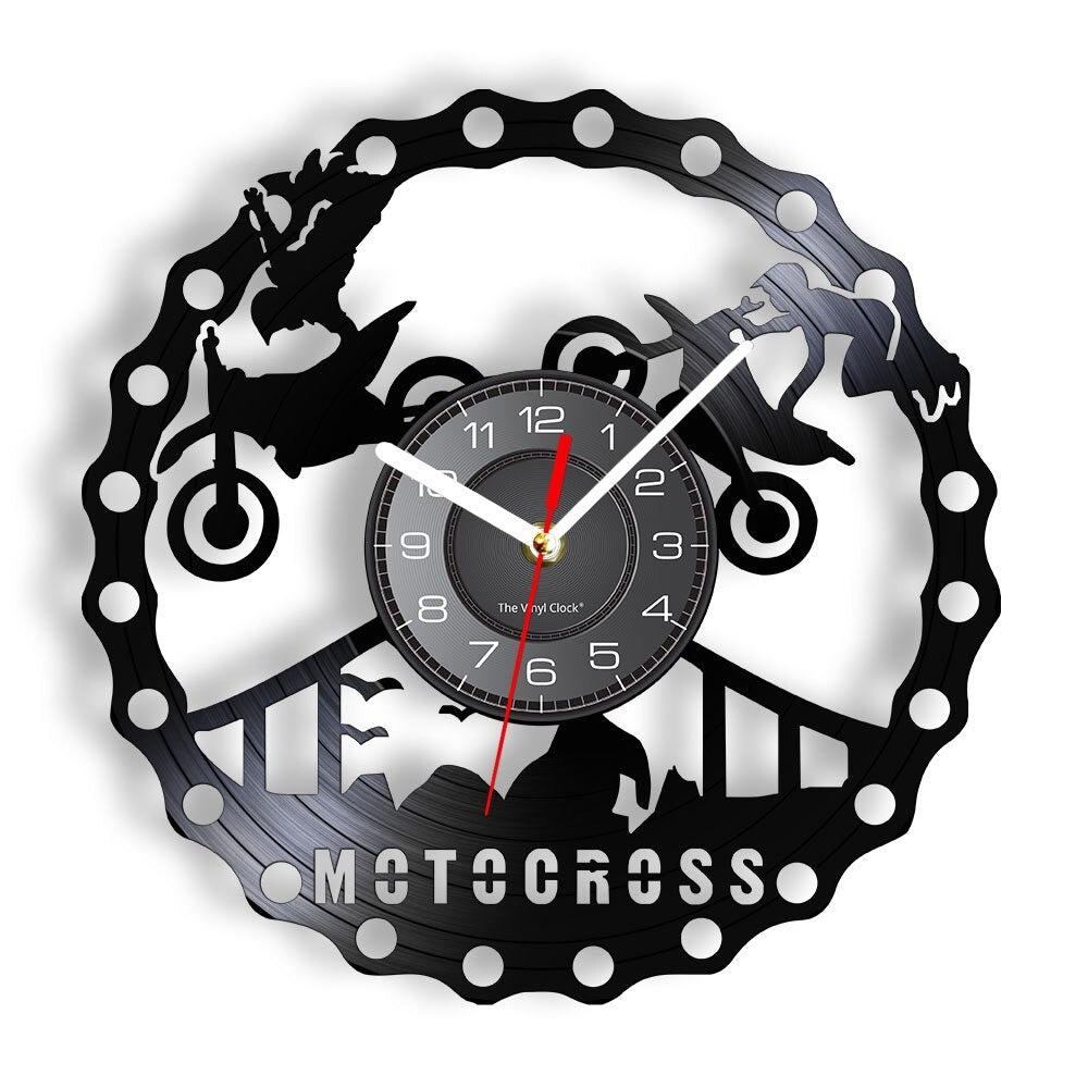 Motocross Jumper Vinyl Clock