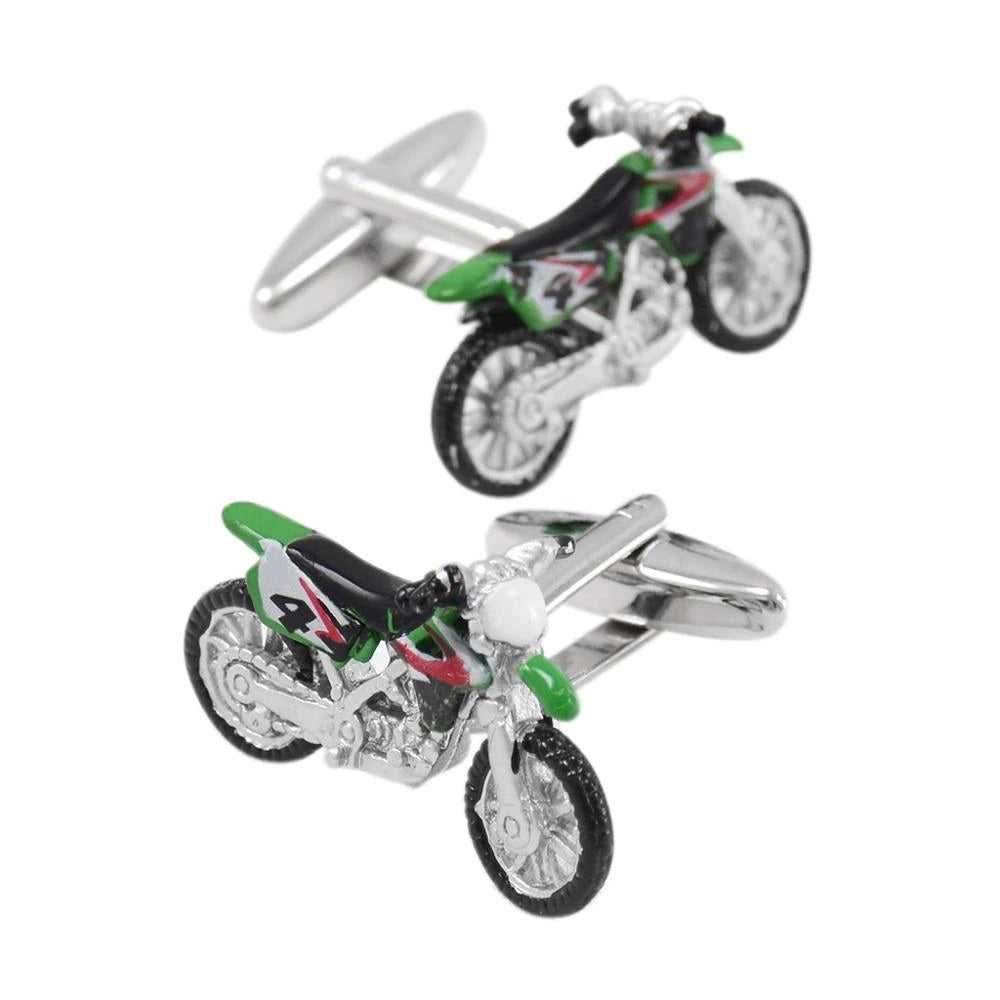 Enamel Motocross Cufflinks